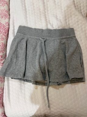 Vuori Heather Gray Drawstring Skort
